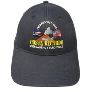 Fire Rescue & EMS Costa Ricardo Strapback Hat Gray One Size Cap America